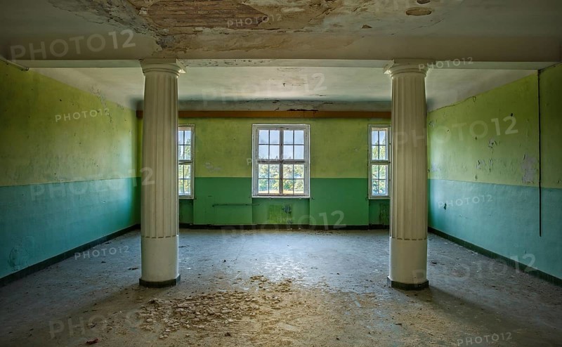 Hall in the former russischen officer barracks in Wunsdorf