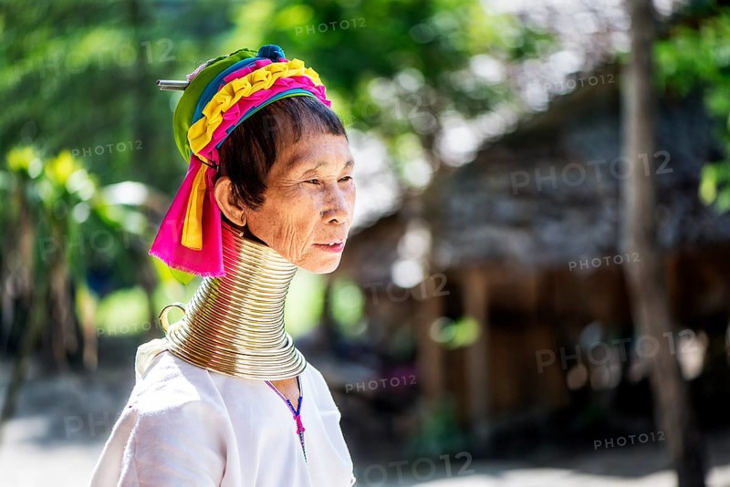 Portrait of a senior Kayan woman