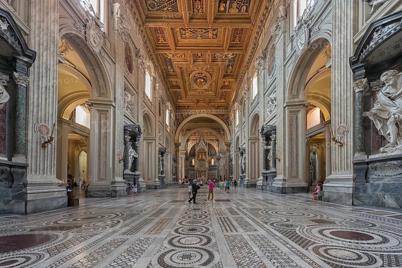 Inside the archbasilica of St. John Lateran