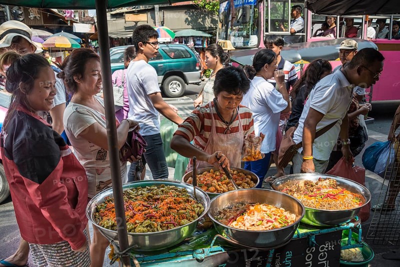 Street vendor at food stall