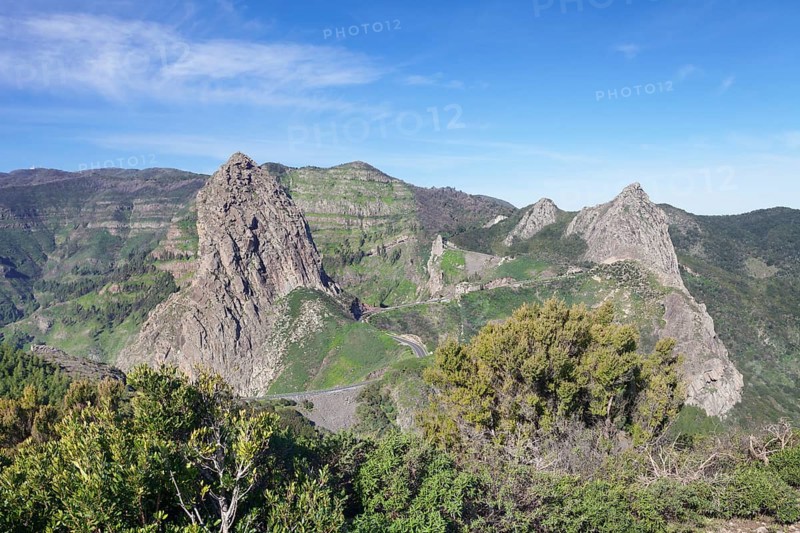 Volcano Roque de Agando and Roque de la Zarcita