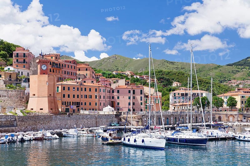 Harbour with clock tower