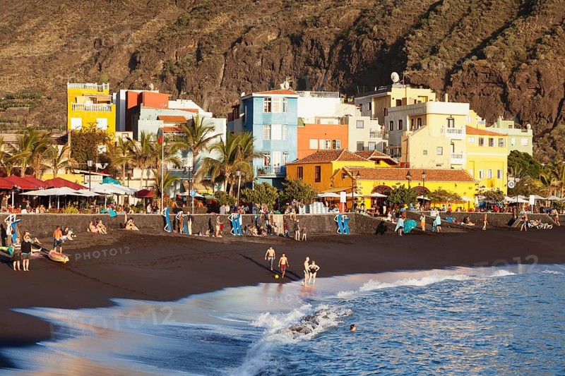 Black sand beach of Playa del Puerto