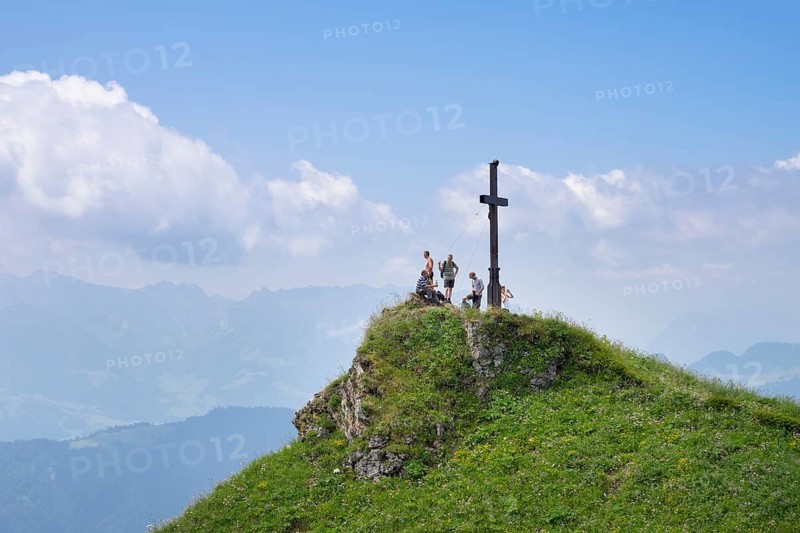 Summit cross on Hochgern mountain