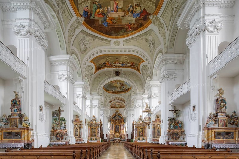Interior of the monastery church of St. Verena