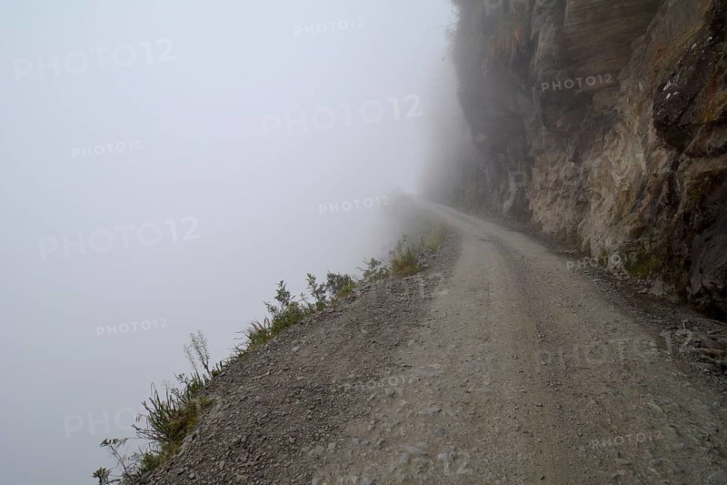 Death Road in fog