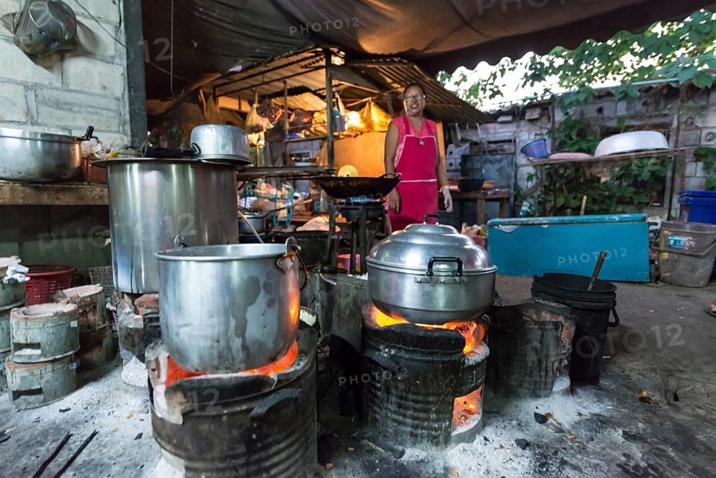 Thai woman preparing food