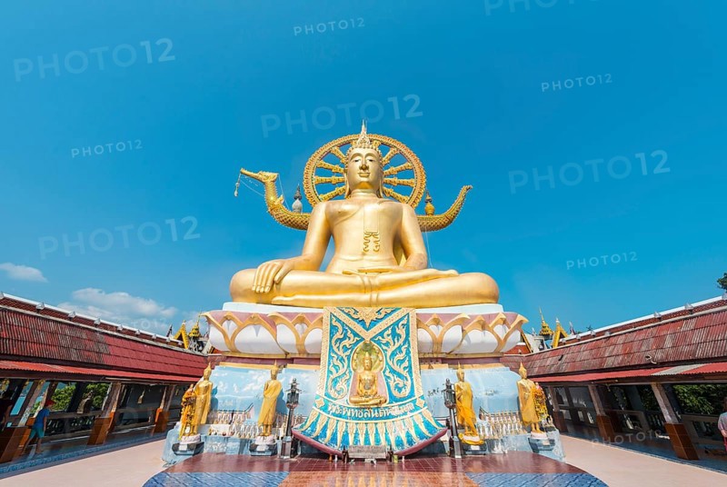 Big Buddha statue at the Wat Phra Yai Ko Pan Temple in Ban Bo Phut