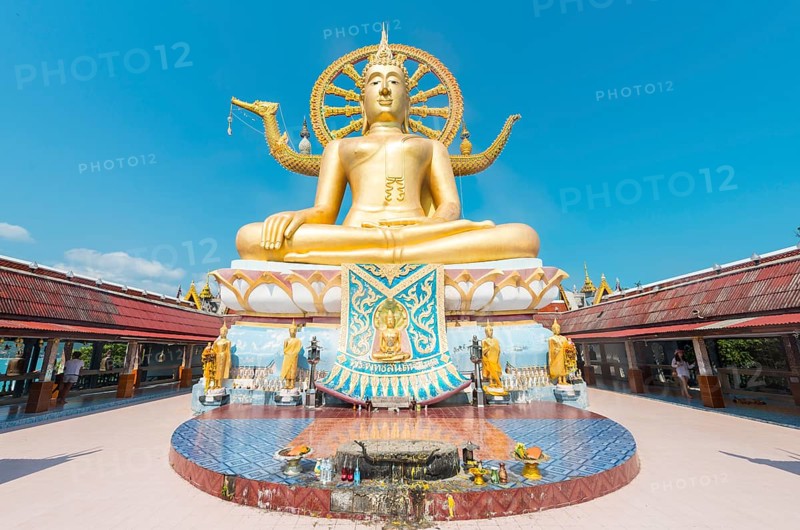 Big Buddha statue at the Wat Phra Yai Ko Pan Temple in Ban Bo Phut