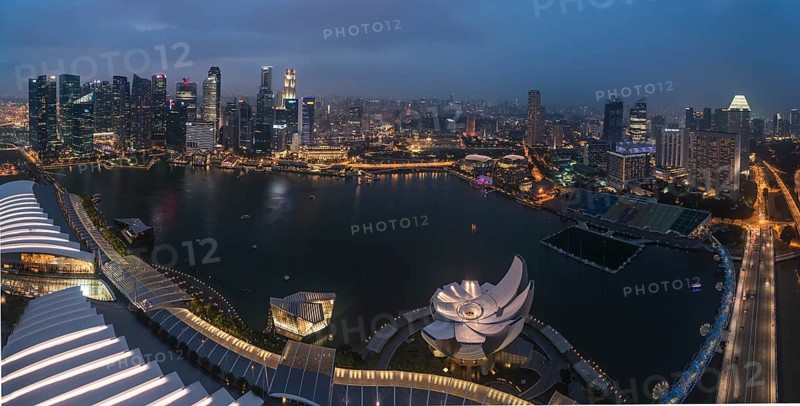 Marina Bay and ArtScience Museum at night