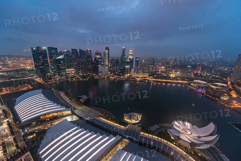 Marina Bay and ArtScience Museum at night
