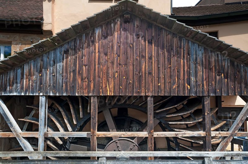 Waterwheel of a former hammer mill