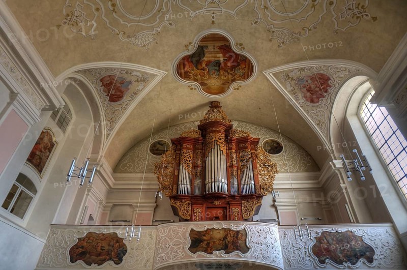 Organ loft of 1724 in the baroque Church of Sankt Bonifatius