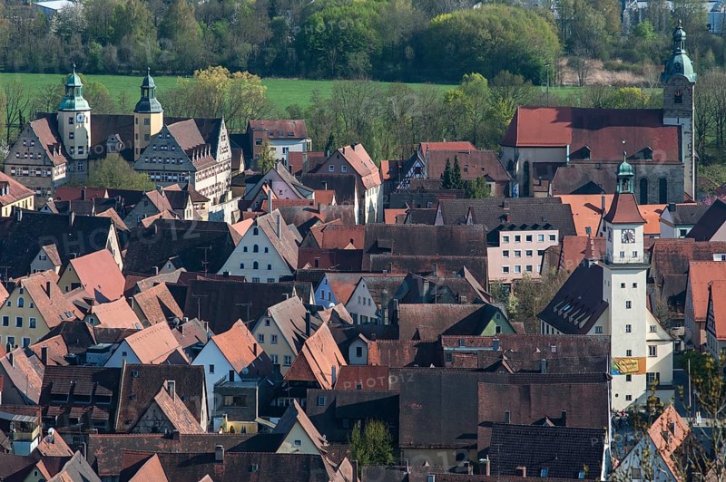 View from Michelsberg towards the historic centre with former castle