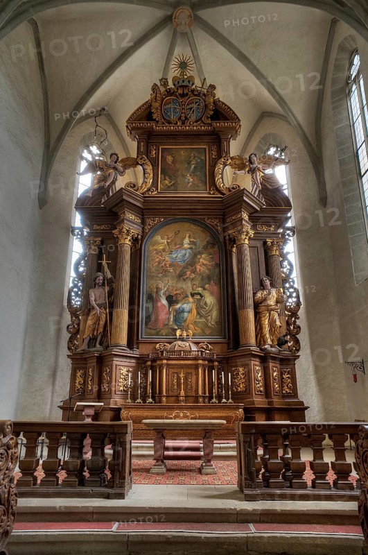 Baroque high altar of the former monastery Kreuzthal-Maria Burghausen