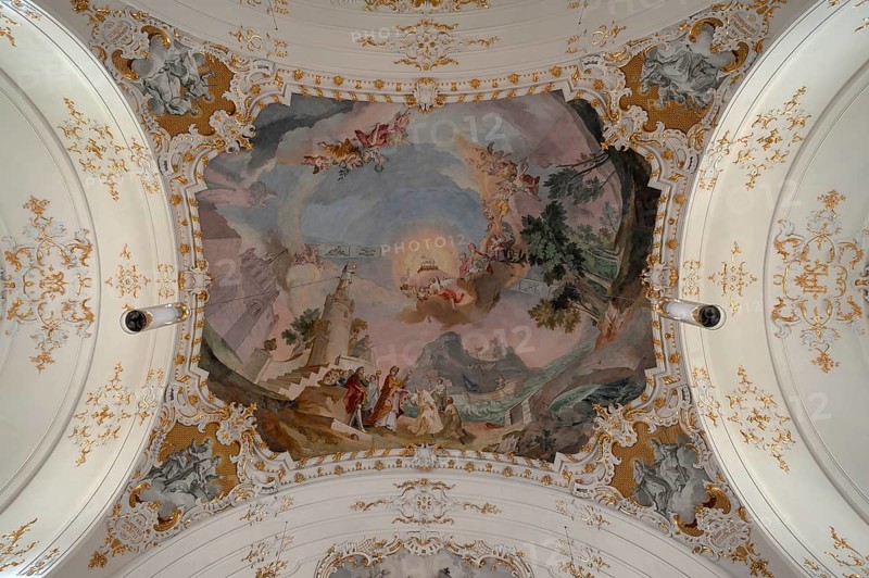 Ceiling fresco of the late Baroque monastery church