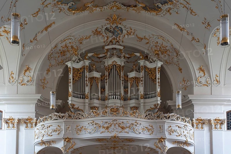Organ loft in the late Baroque monastery church