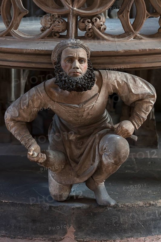 Self portrait of Adam Kraft on the tabernacle