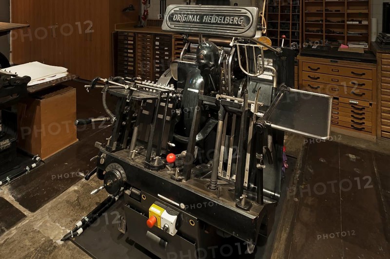 Original Heidelberg printing press from around 1950