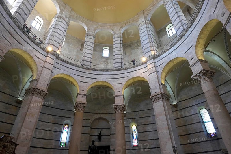 Inside the Baptistery of Pisa