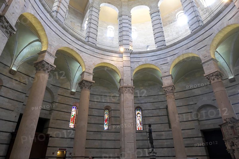 Inside the Baptistery of Pisa