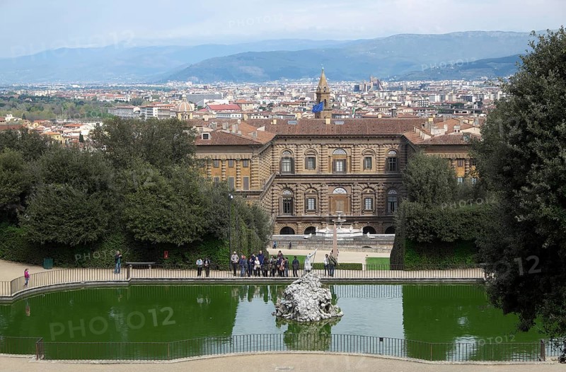 Giardino di Boboli with the Palazzo Pitti