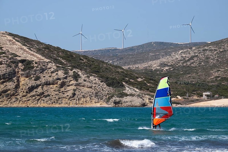Surfer on Prasonisi beach