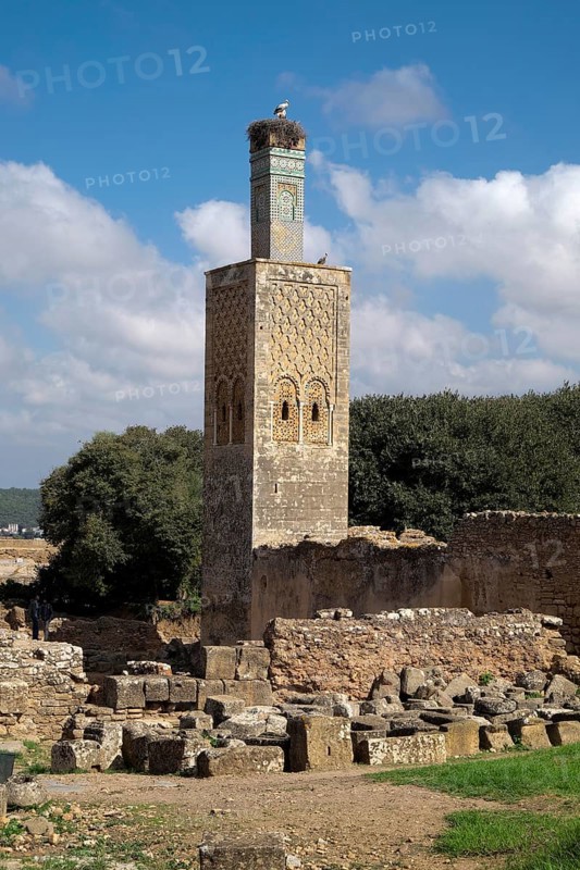 Ruins and minaret of the former Islamic school Zaouia