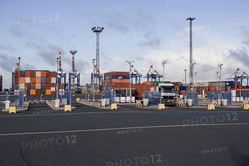Customs station in the international port of Bremerhaven