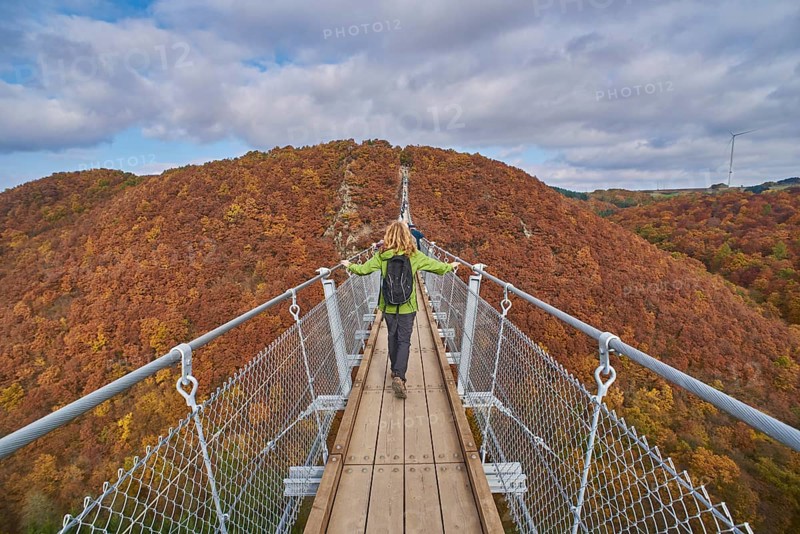 Suspension bridge over Geierlay Morsdorfer Bachtal