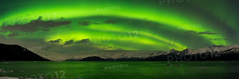 Aurora borealis over College Fjord