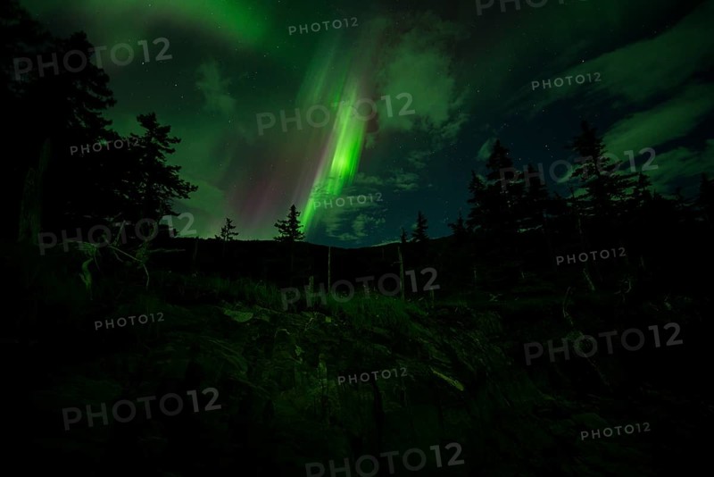 Aurora borealis over Prince William Sound