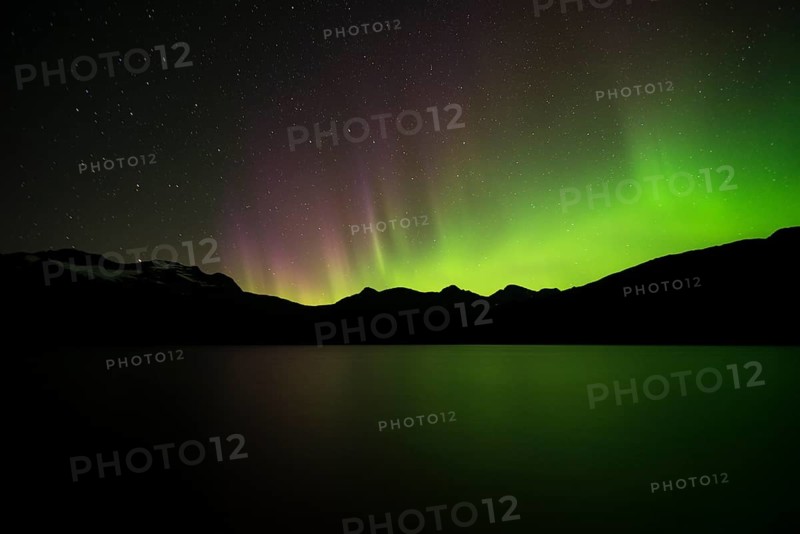 Aurora borealis over Prince William Sound