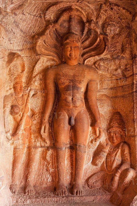 Relief of Jain Tirthankaras in the cave no. 4