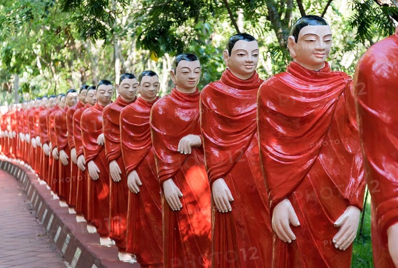 Statues of monks