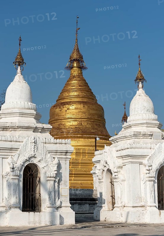 White and golden stupas