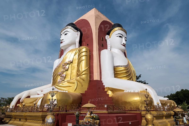 Four Seated Buddha shrine at Kyaikpun Pagoda in Bago