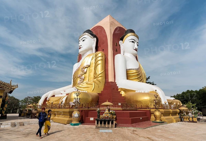 Four Seated Buddha shrine at Kyaikpun Pagoda in Bago