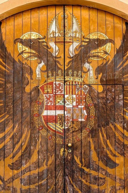 Coat of arms with double-headed eagle