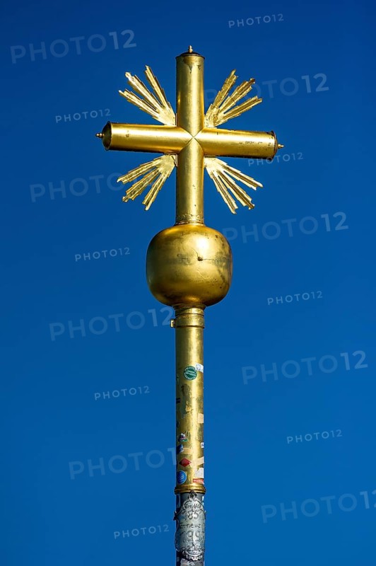 Gilded summit cross