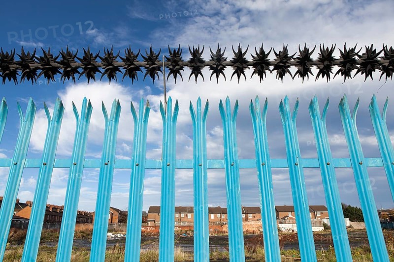 Security fence in West Belfast