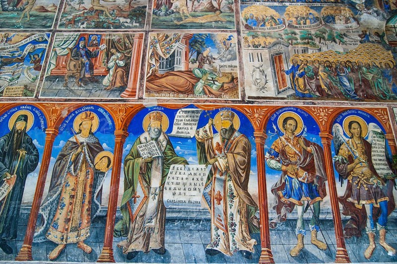 Orthodox wall paintings at the Saint Jovan Bigorski Monastery