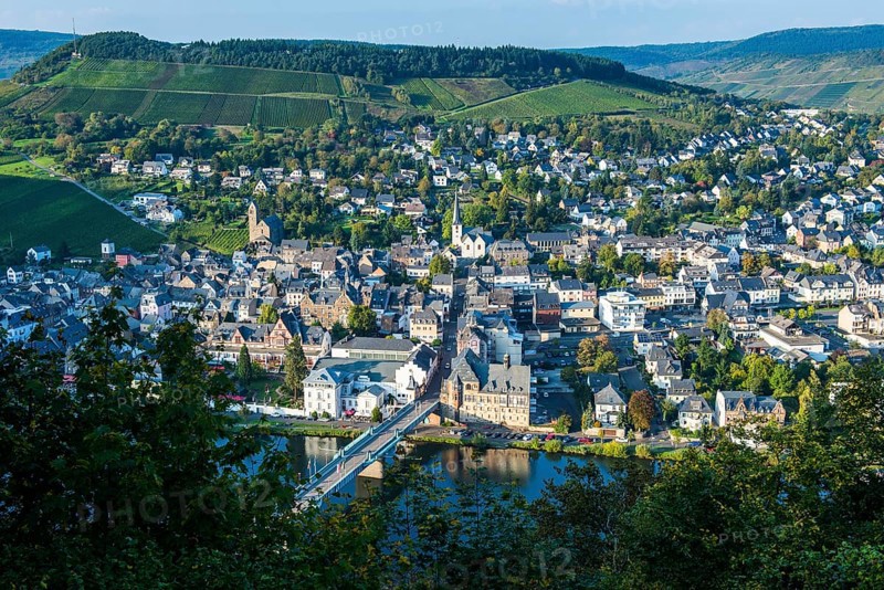 View across Traben-Trarbach and the Moselle river