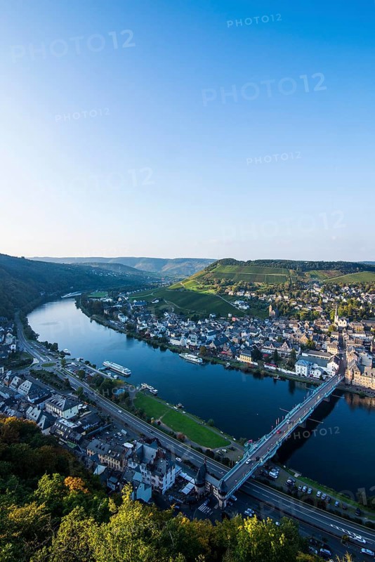 View across Traben-Trarbach and the Moselle river