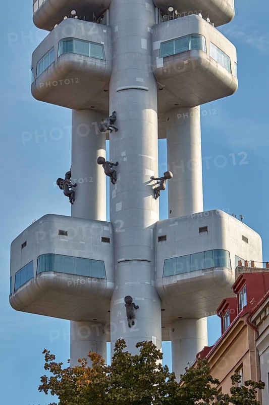 TV Tower with sculptures of crawling babies by the artist David Cerny
