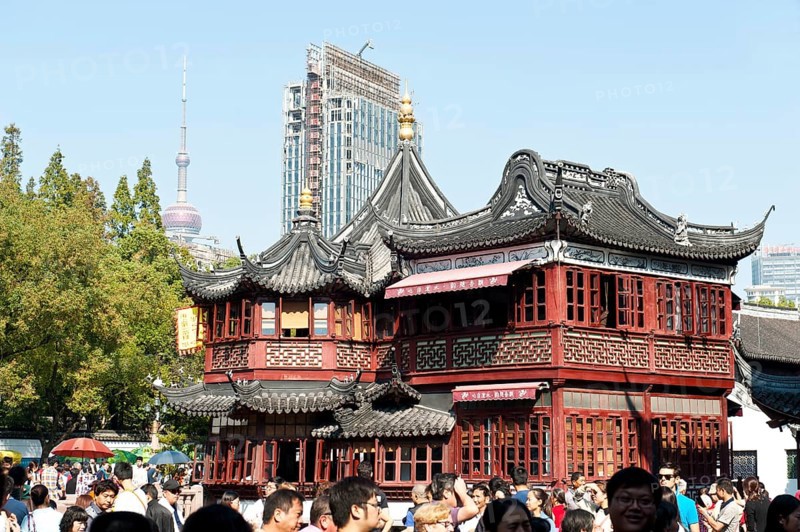 Huxing Ting teahouse in the Yu Yuan Gardens