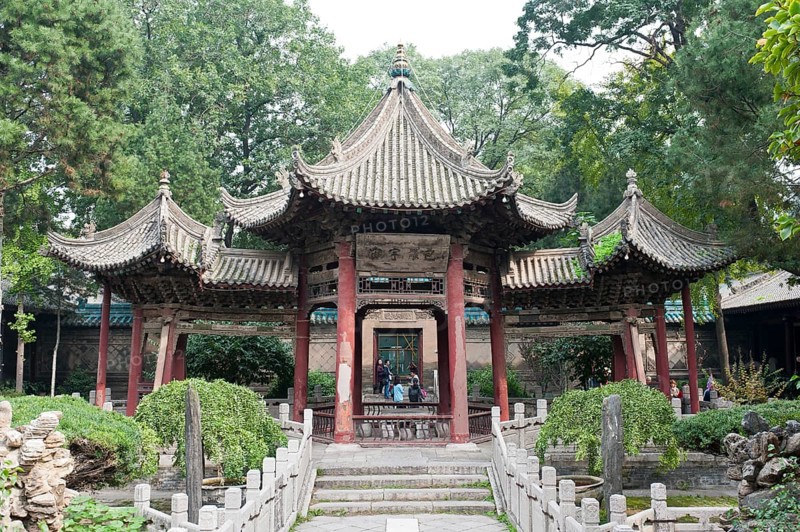 Pagoda with a curved roof