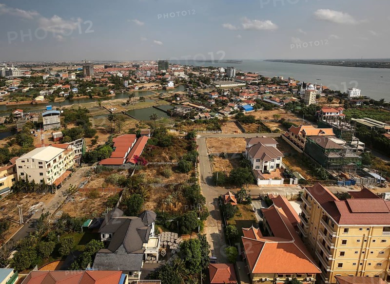 Views of Mekong river and the city