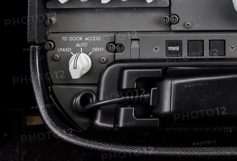 A FD Door Access switch in the cockpit of a Boeing 787-9 prohibit Dreamliner of the airline ANA