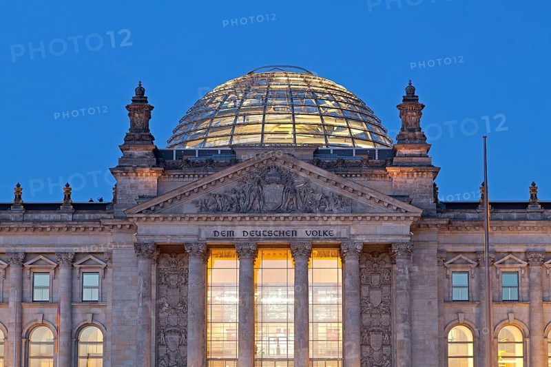 Reichstag parliament at dusk